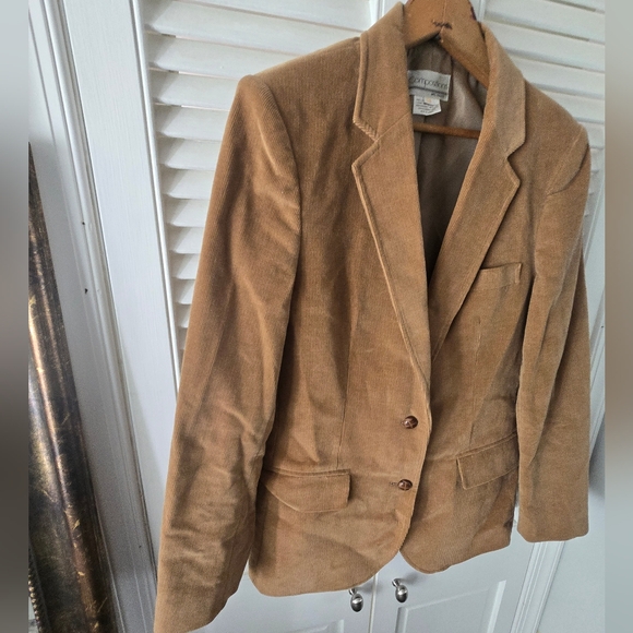 Vintage 80s Brown Corduroy Blazer 14 - Picture 5 of 9